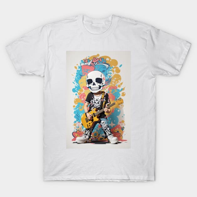 skeleton guitar T-Shirt by zachbrayan